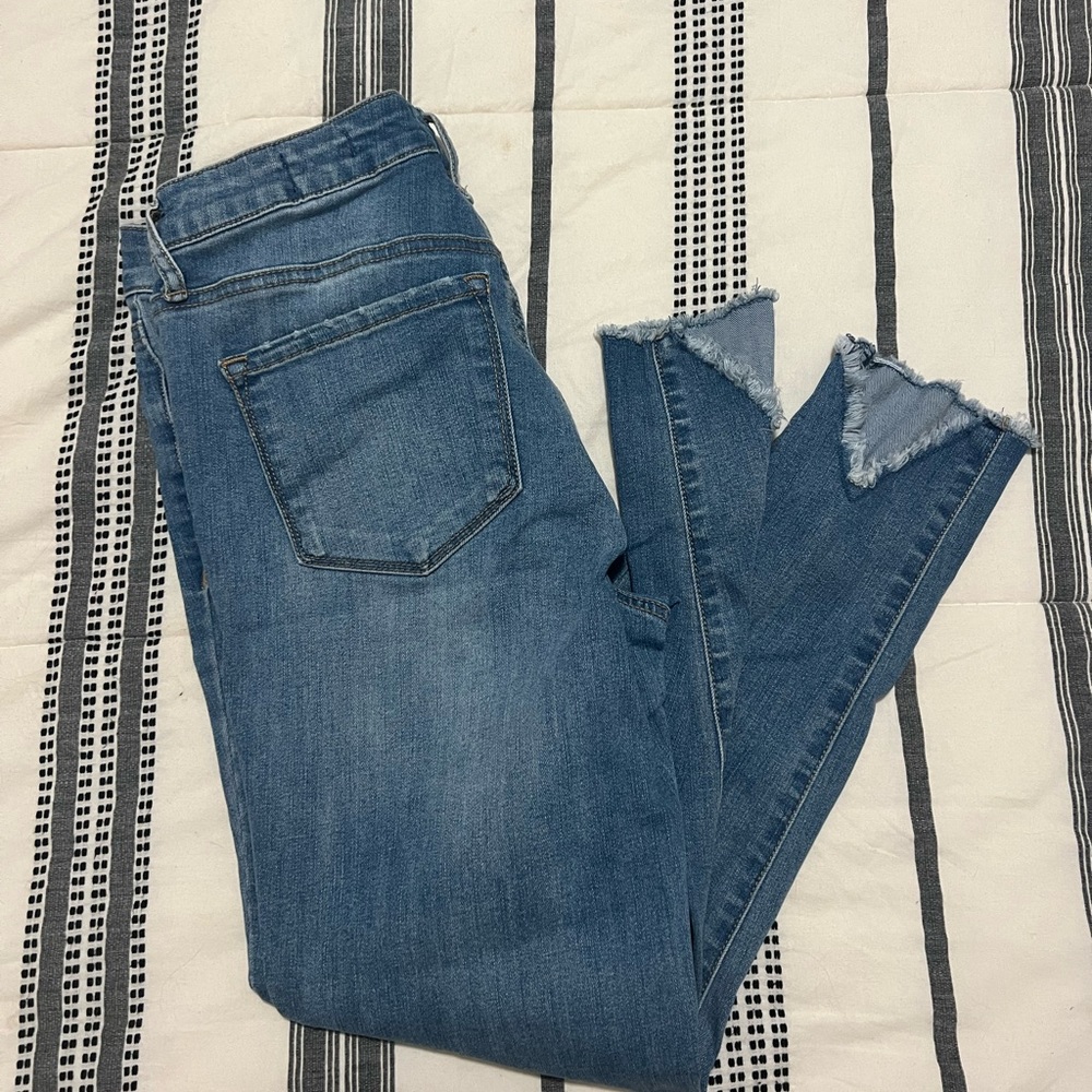Sofia distressed hem jeans